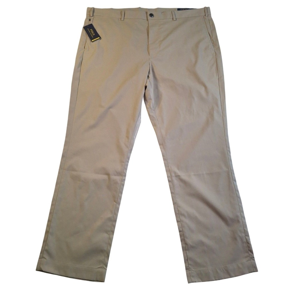 Polo Ralph Lauren Performance Pants Mens 40x30* Khaki Tan Tailored Fit Golf NWT